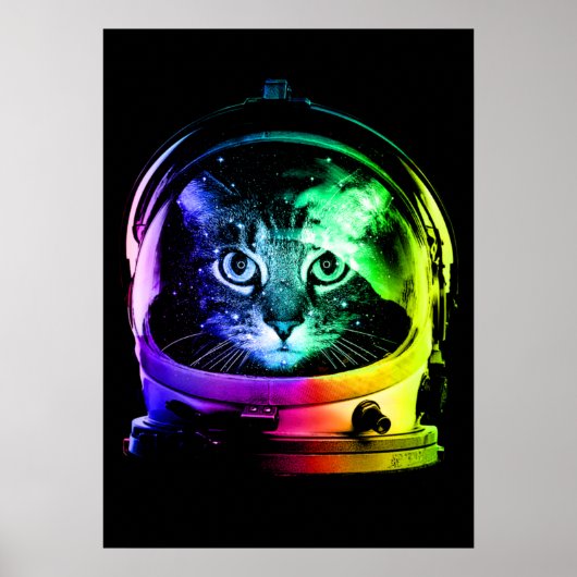 Astronaut Cat Classic Cat Lover Poster (Voorkant)