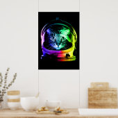Astronaut Cat Classic Cat Lover Poster (Keuken)