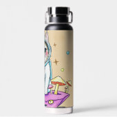 Astronaut Cat Dreams Waterfles (Achterkant)