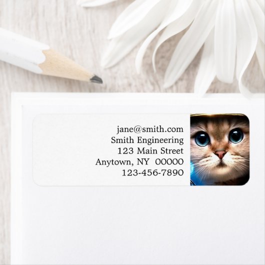 Astronaut Cat Etiket (Insitu)