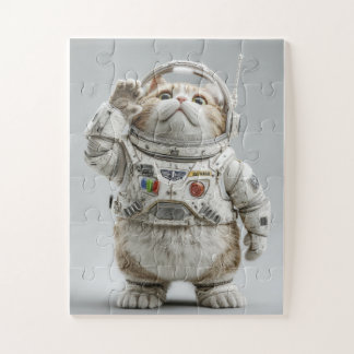 Astronaut Cat Explorer - Schattigee ruimtepuzzel Legpuzzel