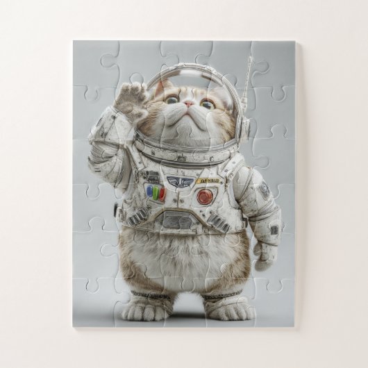 Astronaut Cat Explorer - Schattigee ruimtepuzzel Legpuzzel (Verticaal)