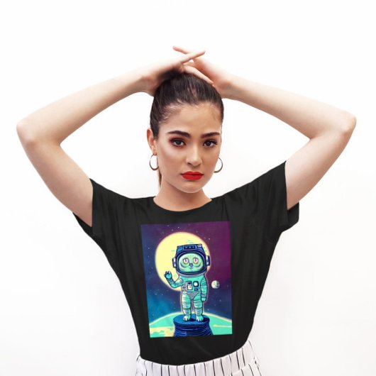 ASTRONAUT CAT FUNNY T-SHIRTS