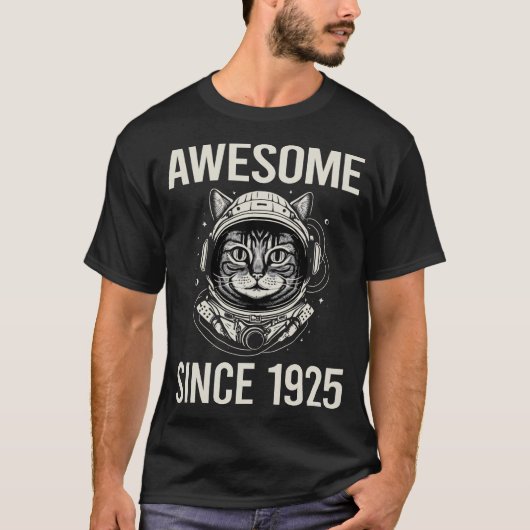 Astronaut Cat - Geweldige sinds 1925 T-shirt (Voorkant)