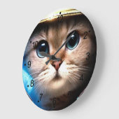Astronaut Cat Grote Klok (Hoek)