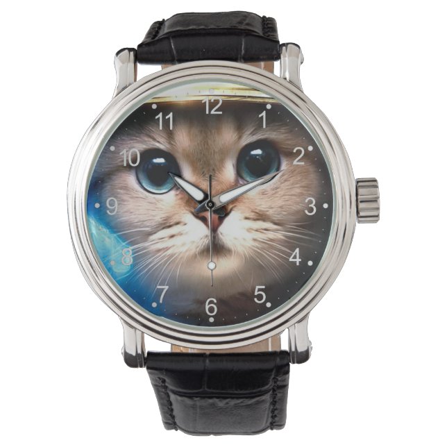 Astronaut Cat Horloge (Voorkant)