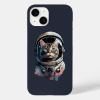 Astronaut Cat in Space Waterverf Kunst