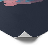 Astronaut Cat in Space Waterverf Kunst Poster (Hoek)