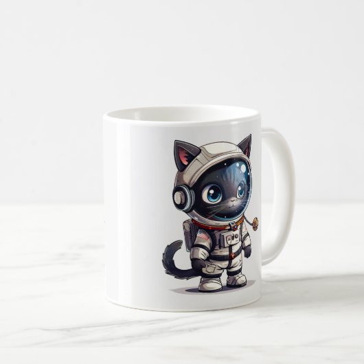 Astronaut Cat Koffiemok (Voorkant rechts)