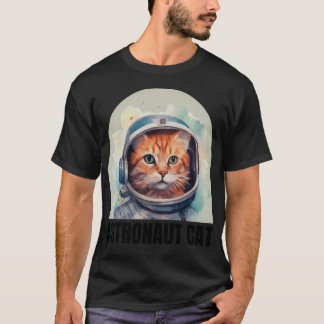 Astronaut Cat Large Logo T-shirt
