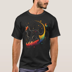 Astronaut Cat of Funny Galaxy Cat op Space Cat Lov T-shirt