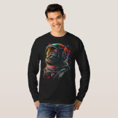 Astronaut Cat of Funny Space Cat op Galaxy Cat Lov T-shirt (Voorkant volledig)