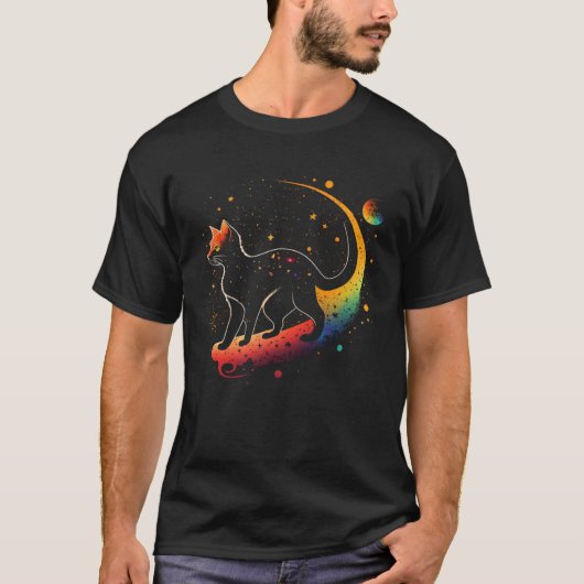 Astronaut Cat or  Galaxy Cat on Space Cat T-shirt (Voorkant)