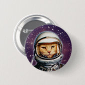 Astronaut Cat Pinback Button (Voorkant /achterkant)