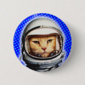 Astronaut Cat Pinback Button (Voorkant)