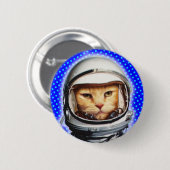 Astronaut Cat Pinback Button (Voorkant /achterkant)