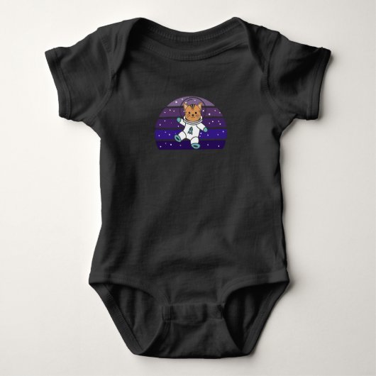 Astronaut Cat Planet Earth Mars Space Romper (Voorkant)