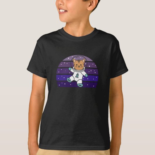 Astronaut Cat Planet Earth Mars Space T-shirt (Voorkant)