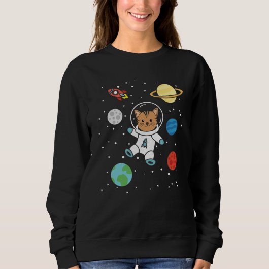 Astronaut Cat Planet Earth Mars Space Trui (Voorkant)