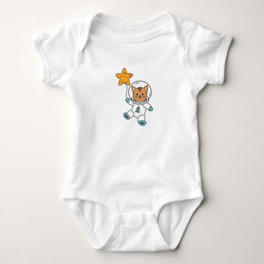 Astronaut Cat Planet Moon Star Space Romper (Voorkant)
