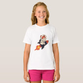 Astronaut Cat Riding Rocket - Cosmic Adventure Dee T-shirt (Voorkant volledig)