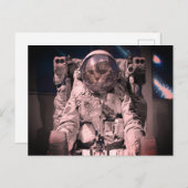 ASTRONAUT CAT-RUIMTEVAART BRIEFKAART (Voorkant / Achterkant)