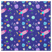 astronaut cat spaceship galaxy stof (Swatch)