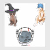Astronaut Cat Sticker (Vel)