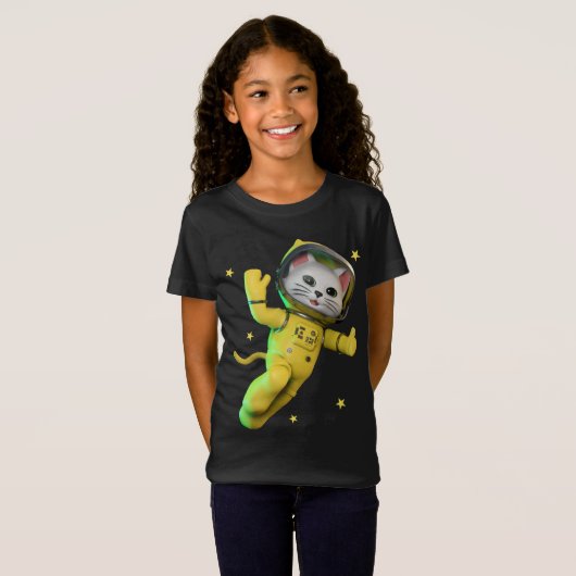 Astronaut Cat T-shirt (Voorkant volledig)