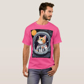 Astronaut Cat Ufo T-shirt (Voorkant volledig)