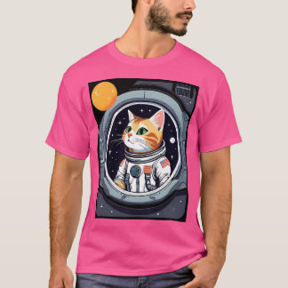 Astronaut Cat Ufo T-shirt