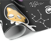 Astronaut Cat Wrapping Paper - Schattigee katten i Cadeaupapier (Rol Hoek)