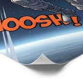 Astronaut Catches Meteor in Space Dreamy Cosmic Poster (Hoek)