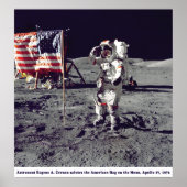 Astronaut Cernan over de Maan Apollo 17 1972 Poster (Voorkant)