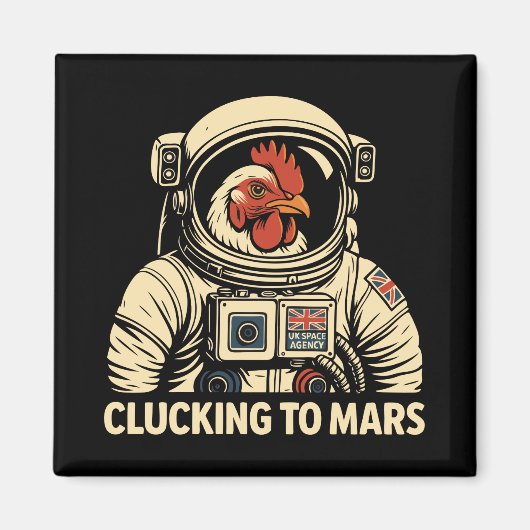 Astronaut Chicken Space Voyage Magneet (Voorkant)