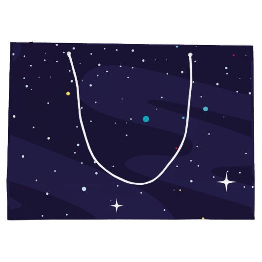   Astronaut child on the moon, monogrammed name Groot Cadeauzakje (Achterkant)