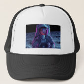 “Astronaut Chill Vibes - Vaporwave Cap” Trucker Pet (Voorkant)