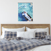 Astronaut Chill'in Design Art Canvas Afdruk (Insitu (Slaapkamer))