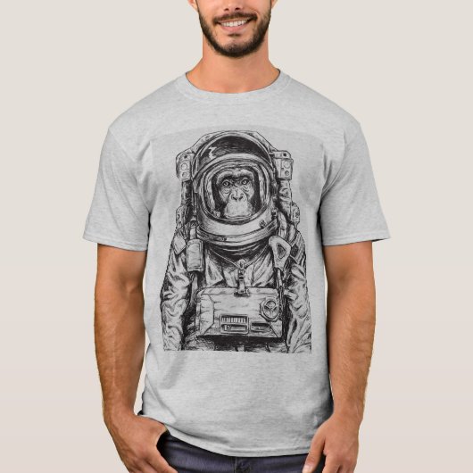 Astronaut chimp t-shirt (Voorkant)