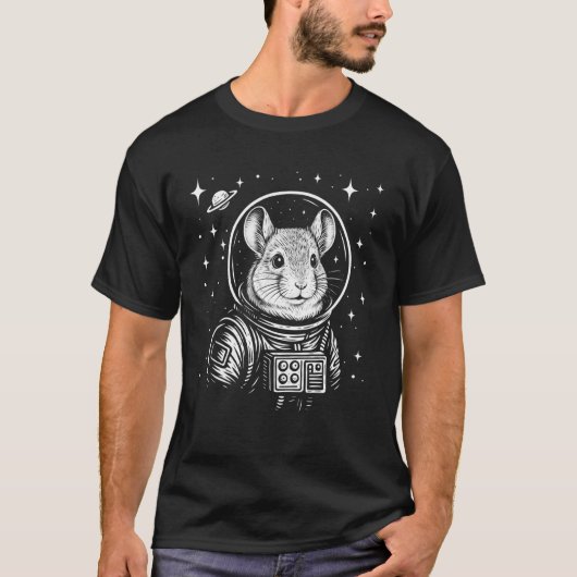 Astronaut Chinchilla Space Galaxy T-shirt (Voorkant)