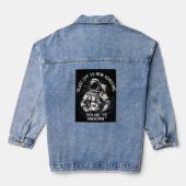 ASTRONAUT CITAAT, BLAAST AF NAAR NEW HORIZON DENIM JACKET (Achterkant)