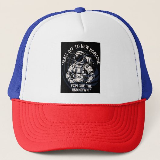 ASTRONAUT CITAAT, BLAAST AF NAAR NEW HORIZON TRUCKER PET (Voorkant)