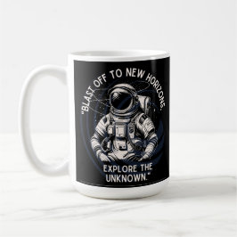 ASTRONAUT CITAAT, LANDELIJKE START NAAR NIEUWE HOR KOFFIEMOK