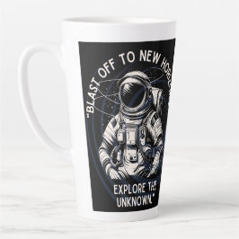 ASTRONAUT CITATIE, LANDEERT OP EEN NIEUWE HORIZON LATTE MOK