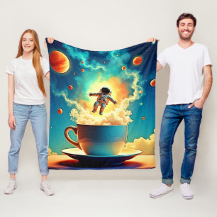 Astronaut Coffee Dream Fleece Deken