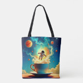 Astronaut Coffee Dream Tote Bag (Achterkant)