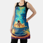 Astronaut Coffee Space Art Schort (Insitu)