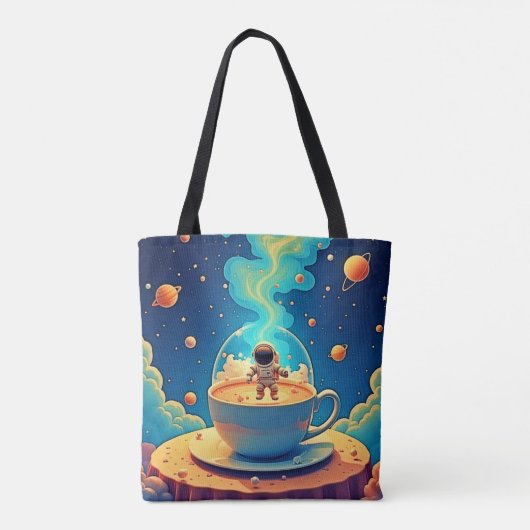 Astronaut Coffee Space Art Tote Bag (Achterkant)