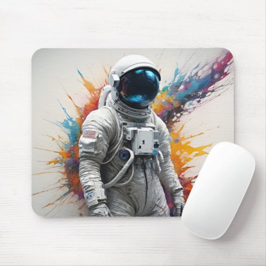 Astronaut Color Splash Mousepad Muismat (Met muis)