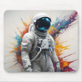 Astronaut Color Splash Mousepad Muismat (Voorkant)